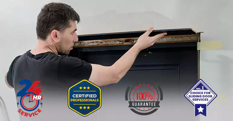 Wood Door Crack and Hole Repair in Boynton